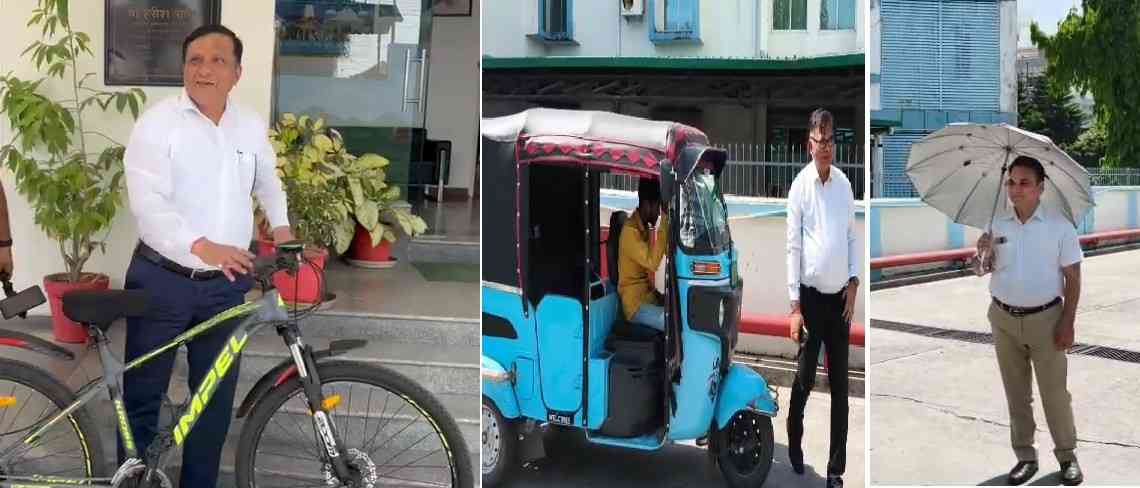 सूचना मे “नो व्हीकल डे” : DG सूचना बंशीधर तिवारी 16 किमी साइकिल चलाकर पहुंचे दफ्तर, अपर निदेशक और संयुक्त निदेशक, सूचना ने भी किया पालन