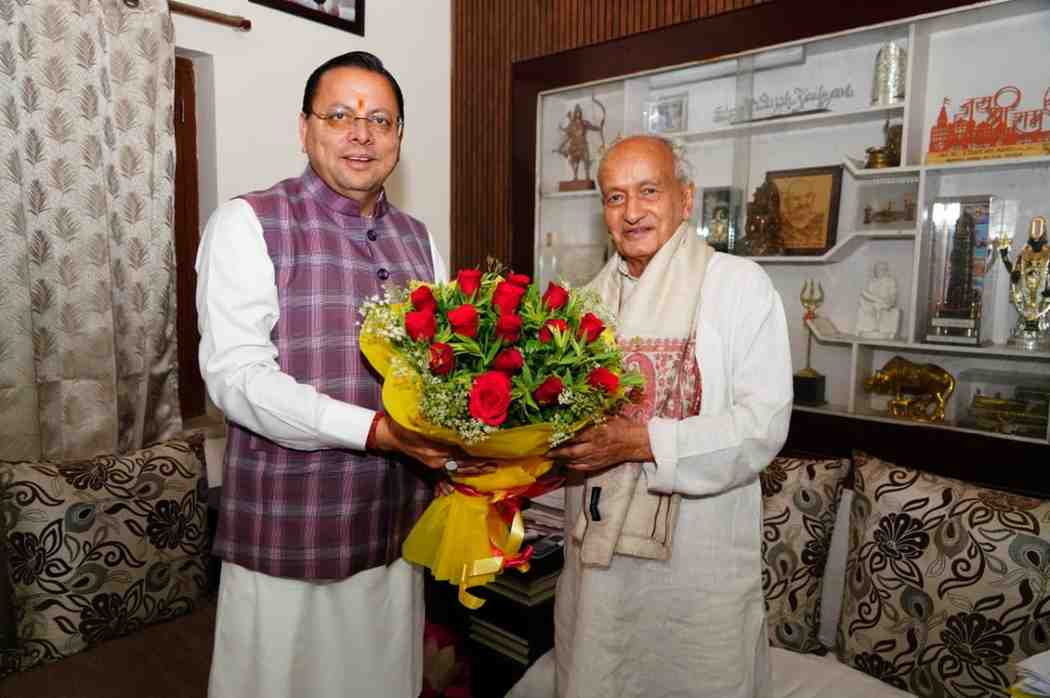 पद्म भूषण सम्मान पर सीएम धामी ने भगत सिंह कोश्यारी को दी बधाई, बोले- उत्तराखंड के लिए गौरव का क्षण