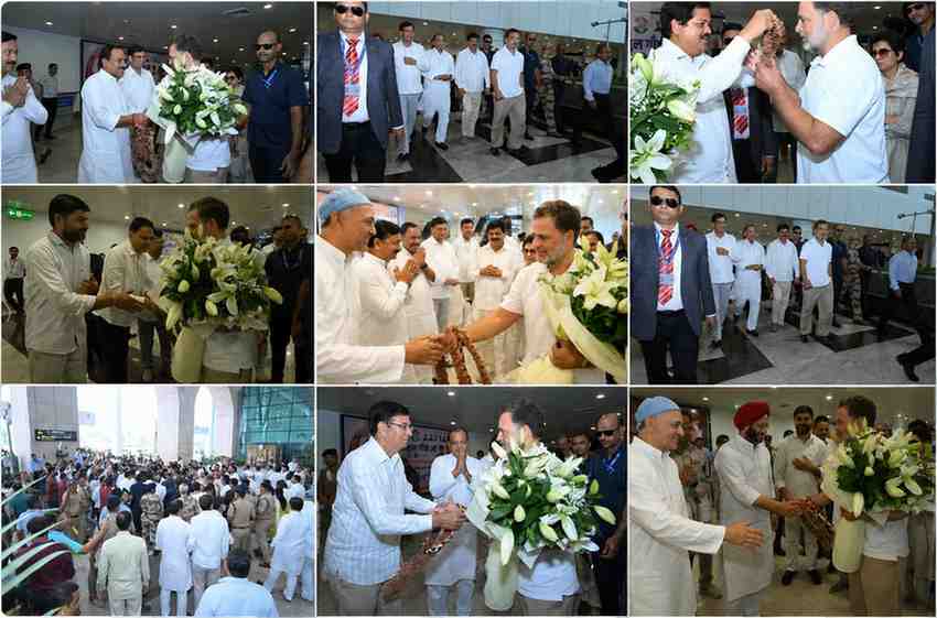 देहरादून एयरपोर्ट पर जुटे प्रदेश के दिग्गज नेता, राहुल गांधी का किया जोरदार स्वागत