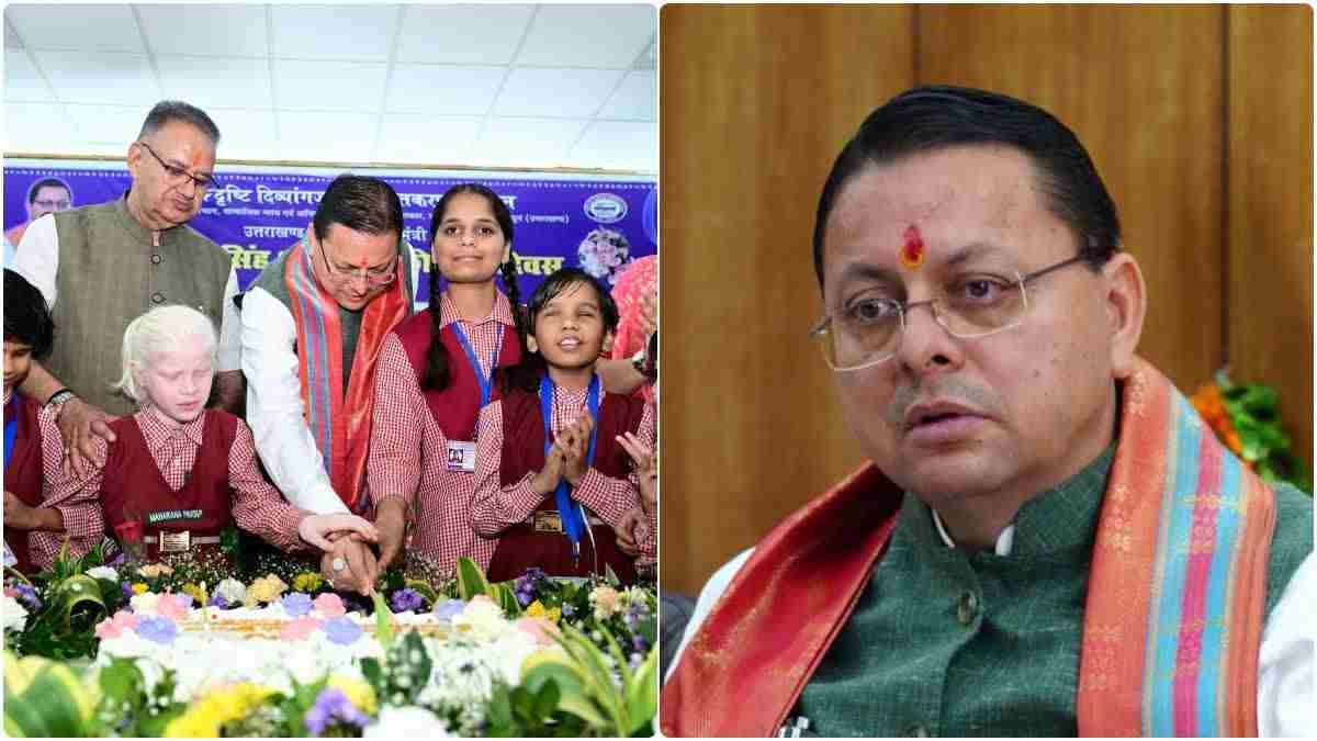दिव्यांग बच्चों के बीच जन्मदिन मनाकर भावुक हुए सीएम धामी