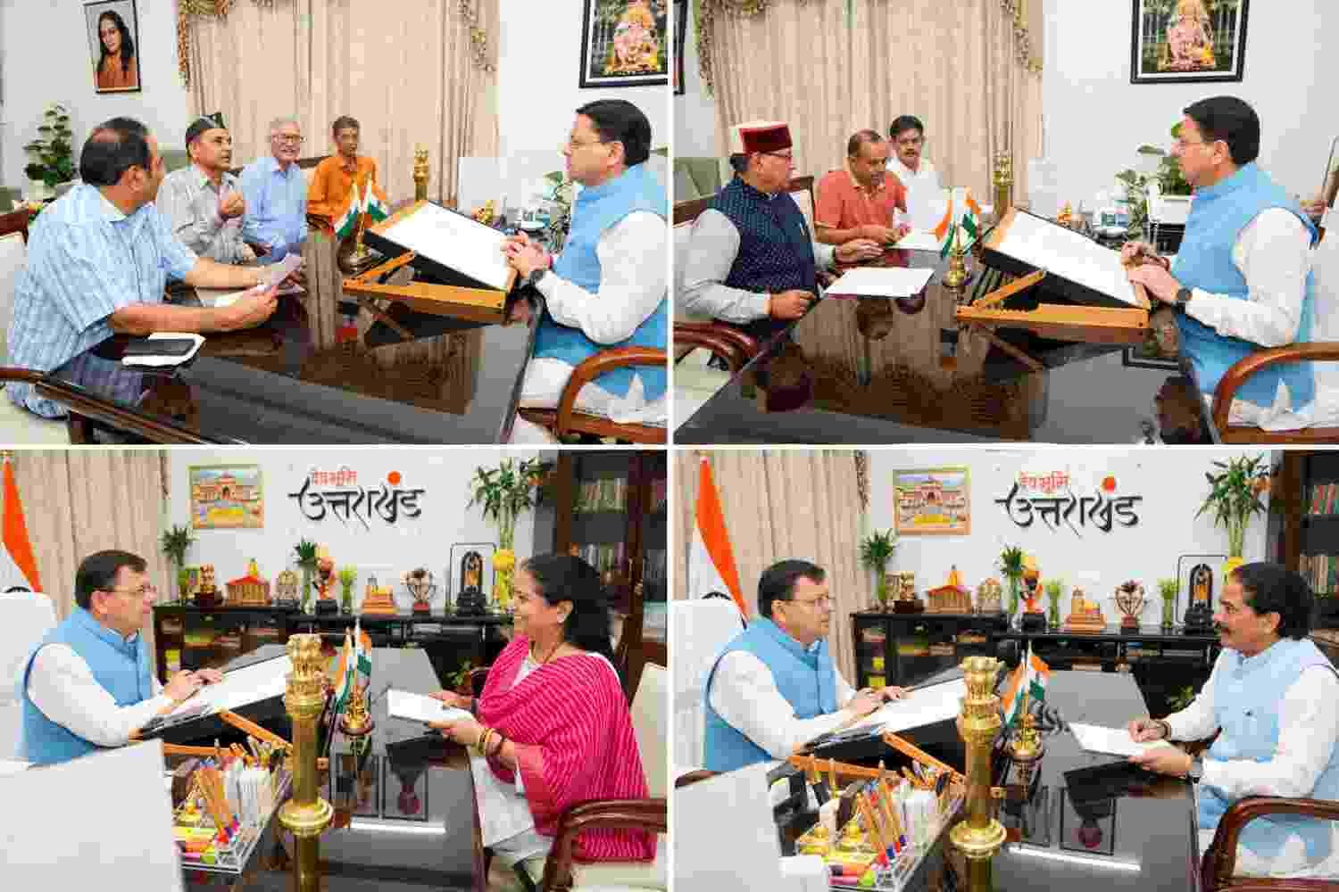 मुख्यमंत्री धामी से सांसद अजय टम्टा समेत चार जनप्रतिनिधियों ने की मुलाकात