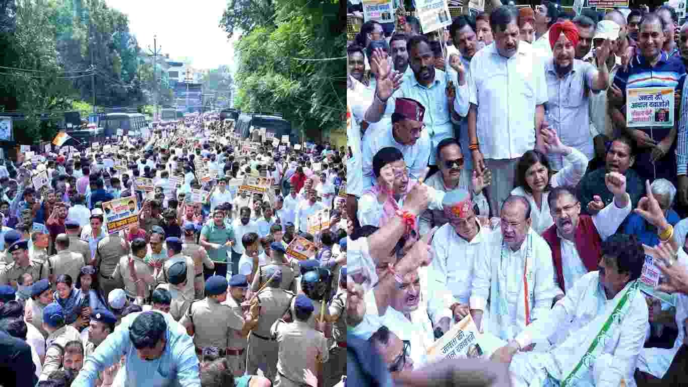 SIR विवाद के बीच निर्वाचन आयोग के खिलाफ कांग्रेस का प्रदर्शन, मुख्य निर्वाचन आयुक्त को हटाने की मांग की
